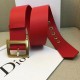 Dior Diorquake 35MM Belt In Red Calfskin