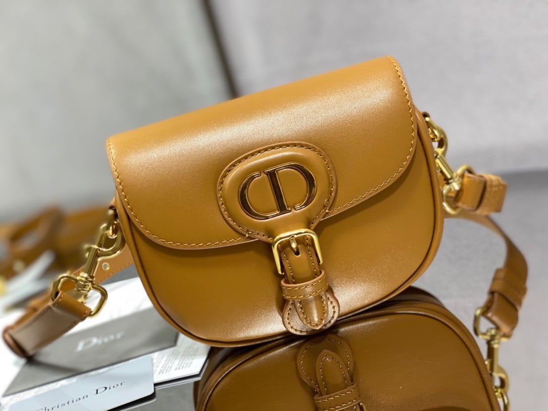 Dior Bobby Small Bag In Brown Box Calfskin