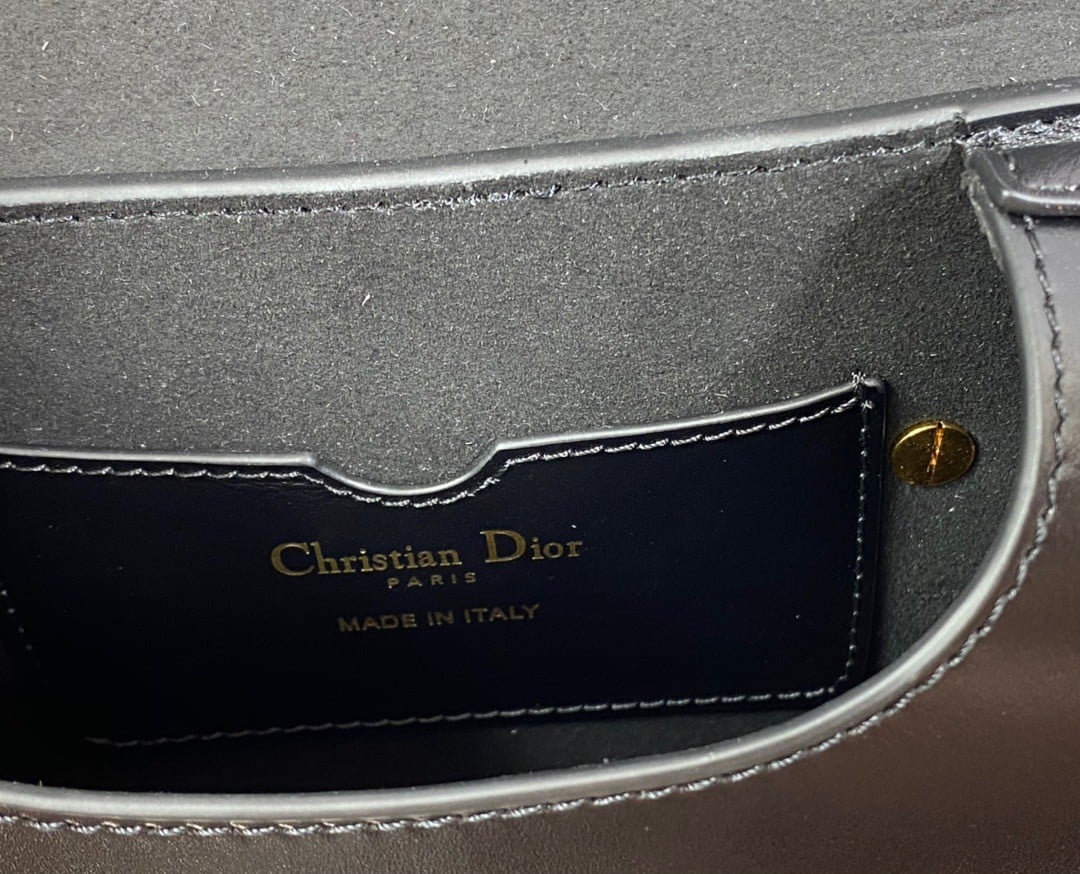 Dior Bobby Small Bag In Black Box Calfskin