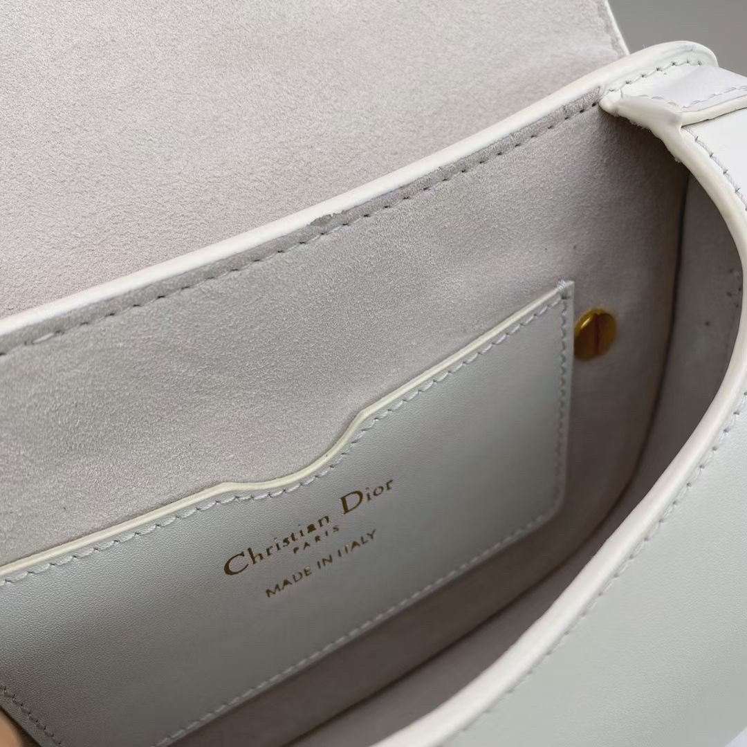 Dior Bobby Small Bag In White Box Calfskin