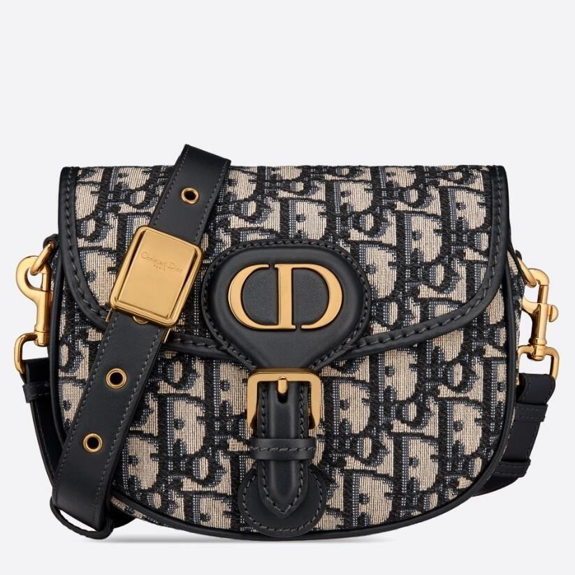 Dior Bobby Small Bag In Blue Dior Oblique Jacquard