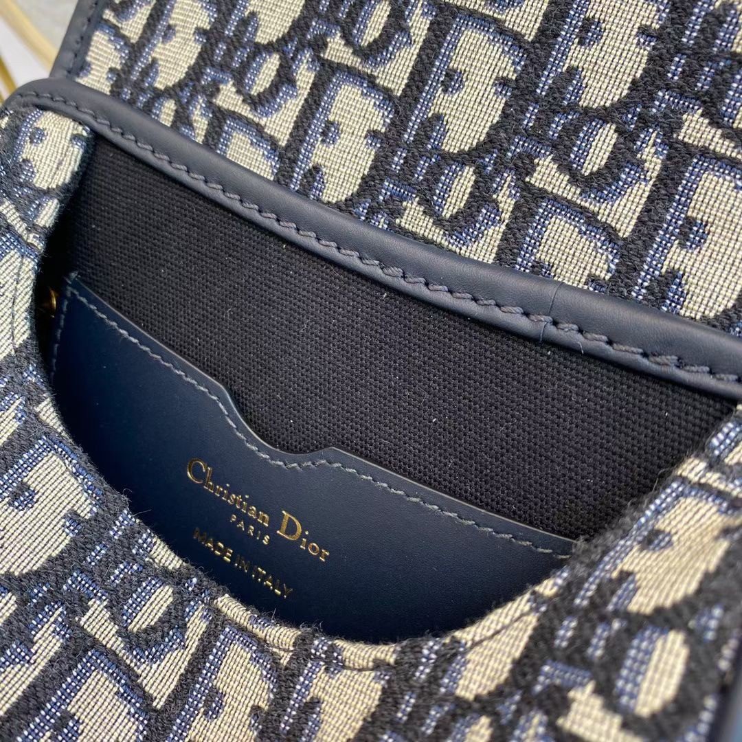 Dior Bobby Small Bag In Blue Dior Oblique Jacquard