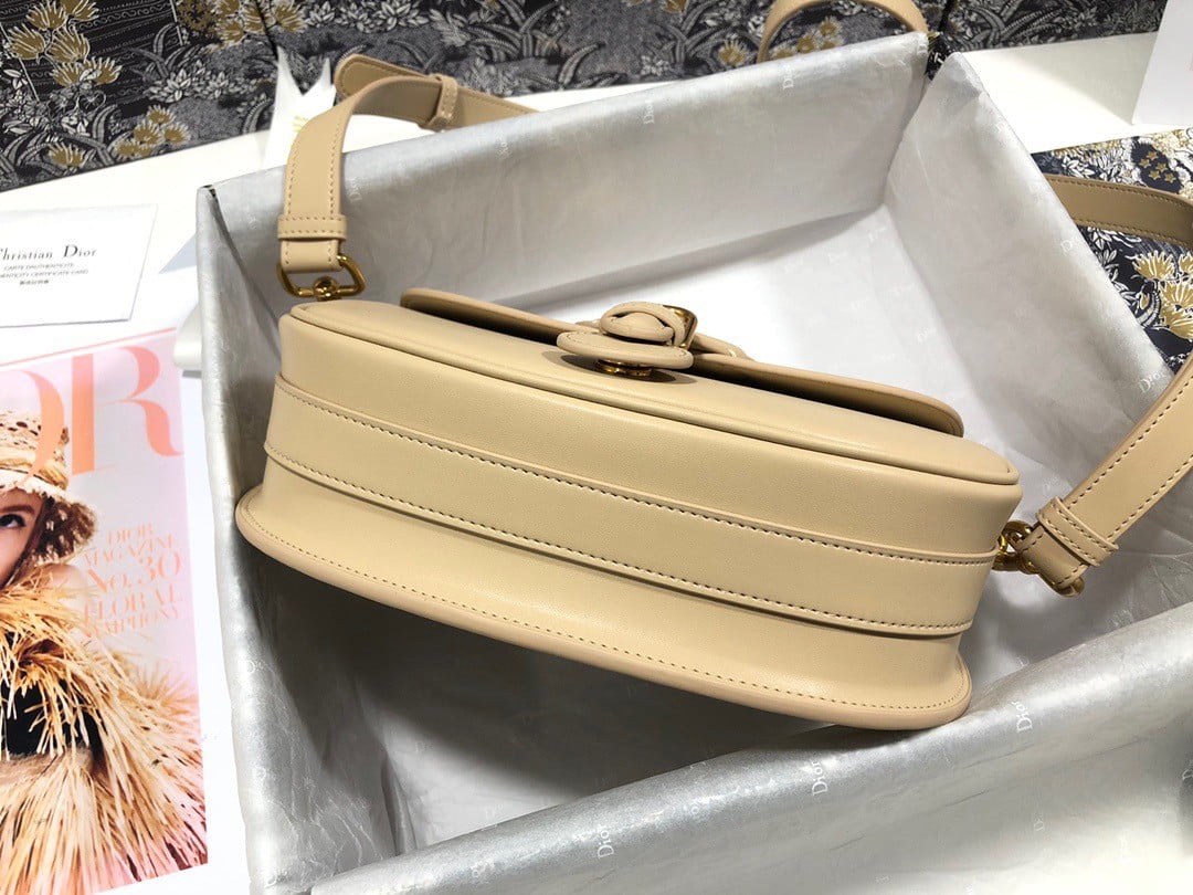 Dior Bobby Medium Bag In Beige Box Calfskin