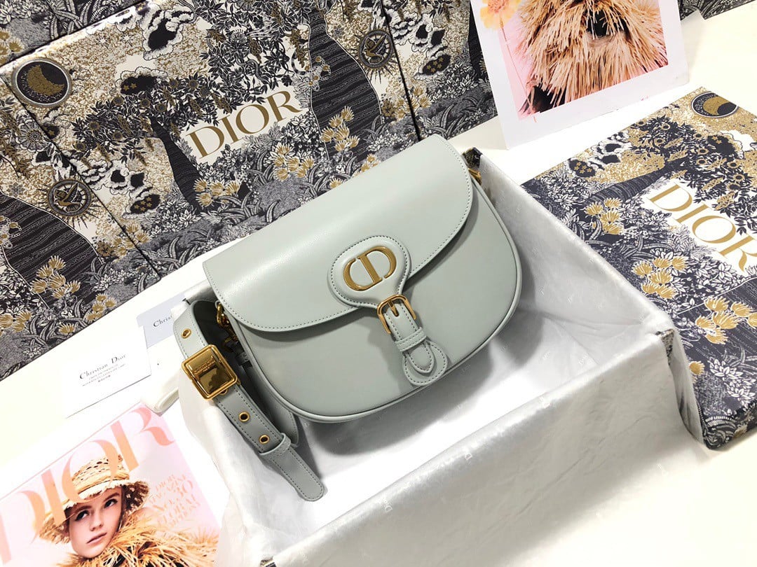 Dior Bobby Medium Bag In Grey Box Calfskin