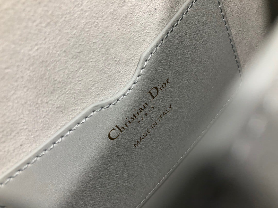 Dior Bobby Medium Bag In Grey Box Calfskin