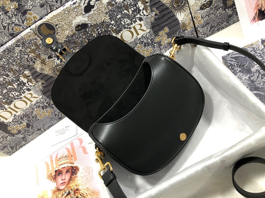 Dior Bobby Medium Bag In Black Box Calfskin