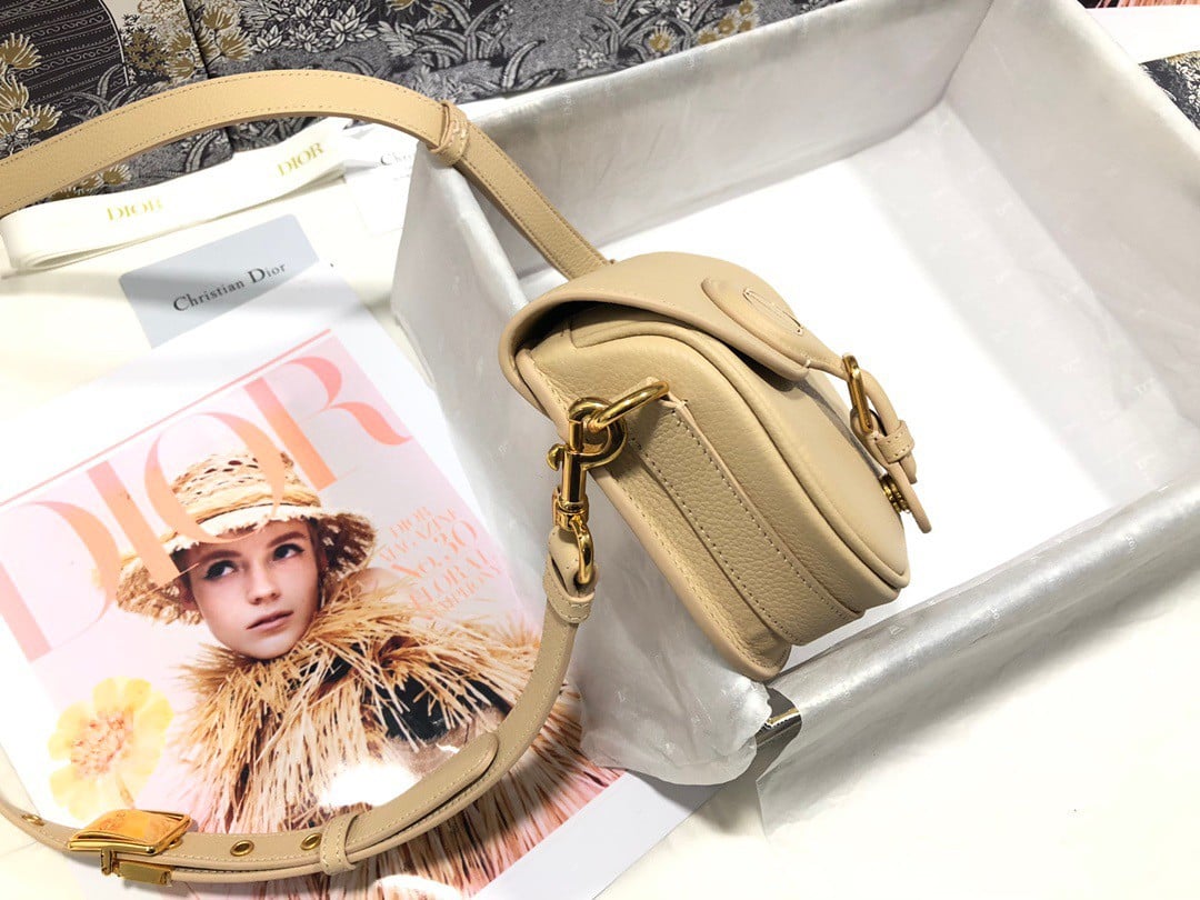 Dior Bobby Medium Bag In Beige Grained Calfskin