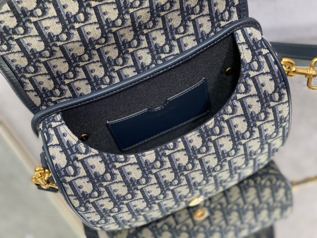 Dior Bobby Medium Bag In Blue Dior Oblique Jacquard