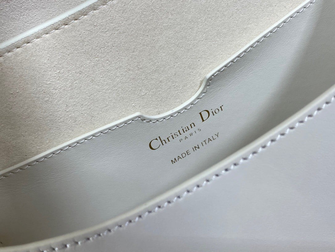 Dior Bobby Large Bag In White Box Calfskin