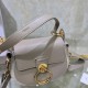 Chloe Small Tess Shoulder Bag In Grey Calfskin