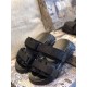 Dior D-Wander Slides In Black Camouflage Fabric