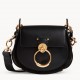 Chloe Small Tess Shoulder Bag In Black Calfskin