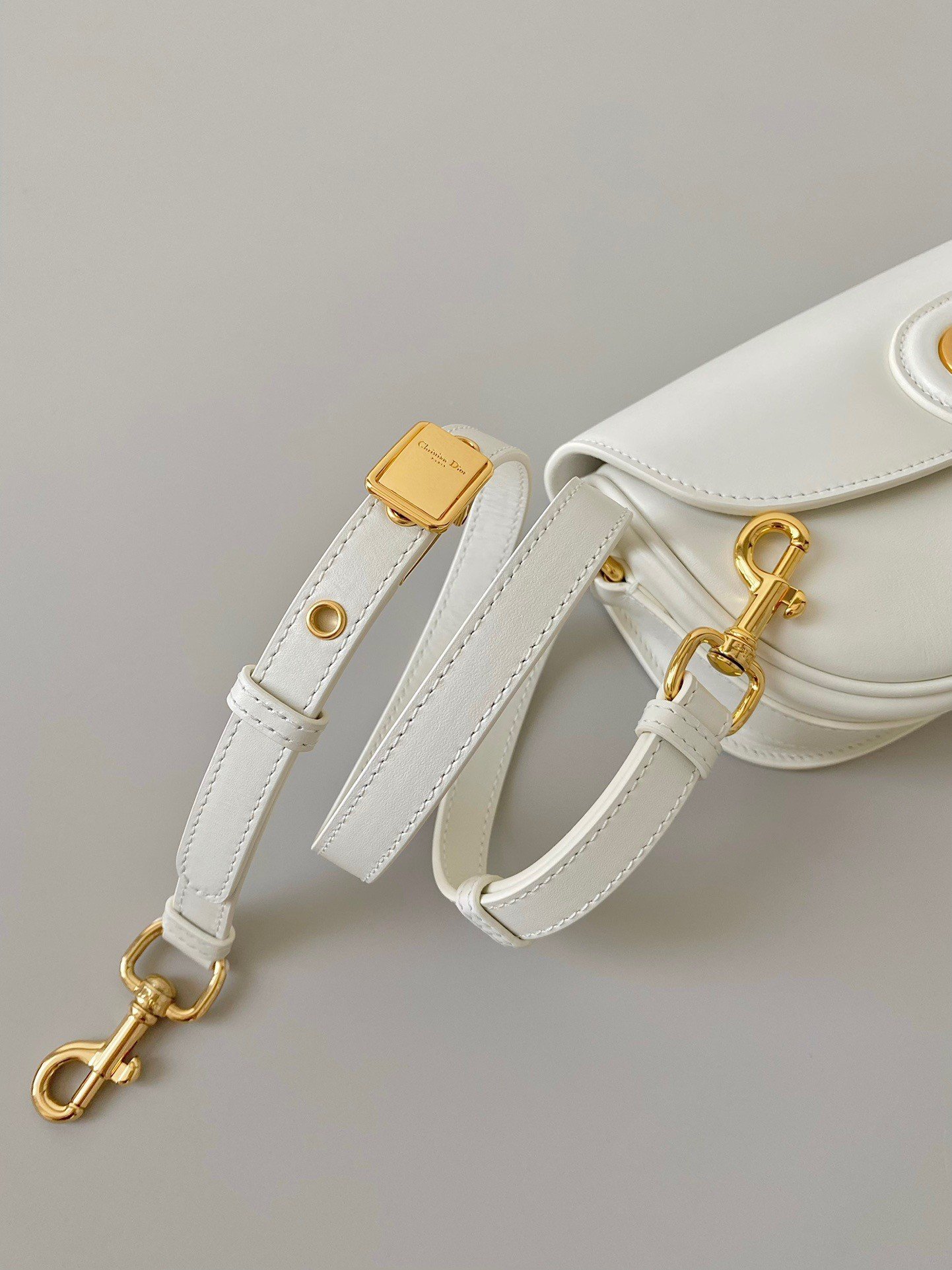 Dior Bobby East-West Bag In White Box Calfskin