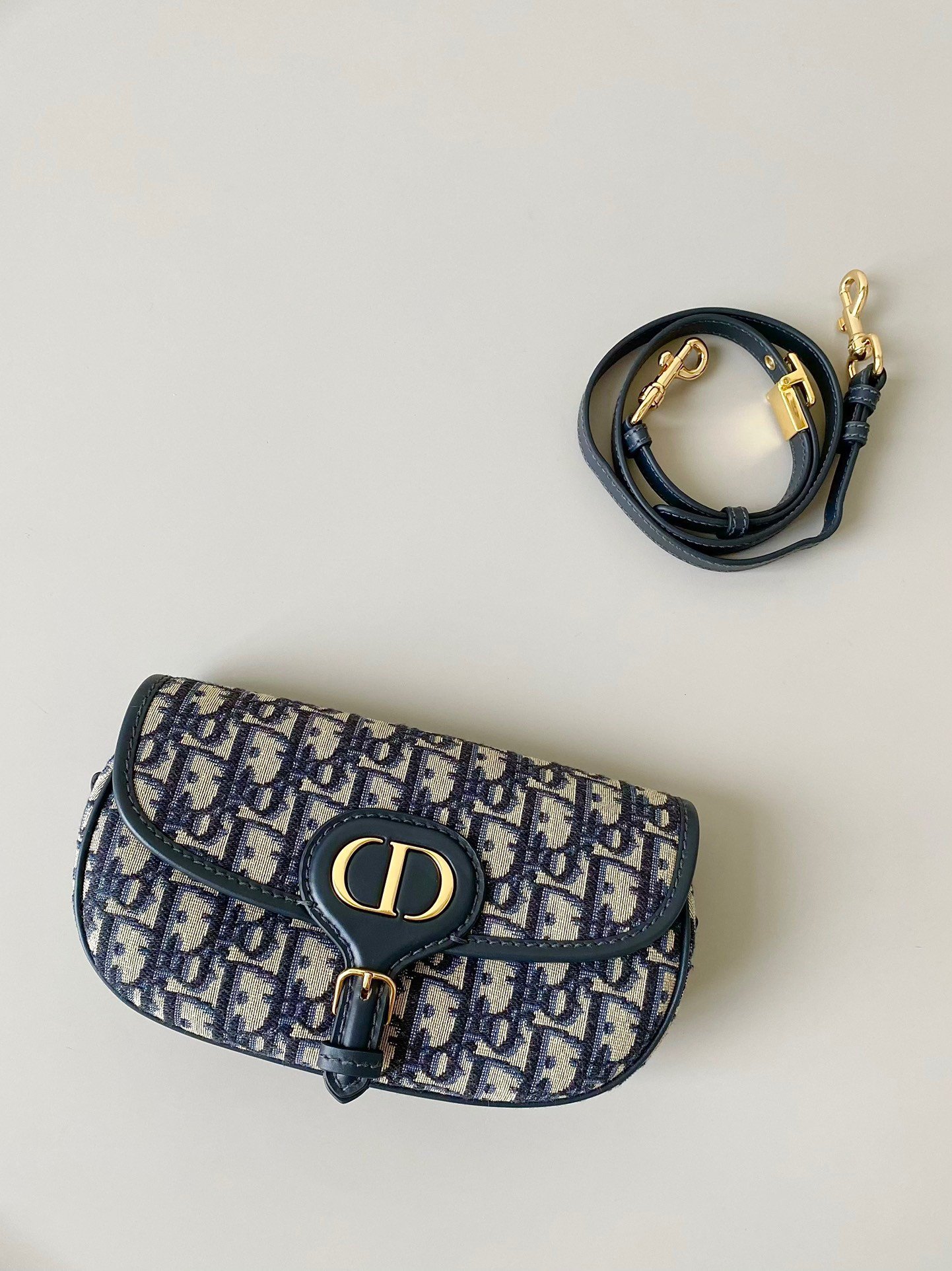 Dior Bobby East-West Bag In Blue Dior Oblique Jacquard