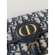 Dior Bobby East-West Bag In Blue Dior Oblique Jacquard