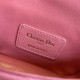 Dior Caro Micro Bag In Pink Cannage Calfskin