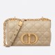 Dior Caro Small Bag In Beige Cannage Calfskin