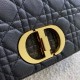 Dior Caro Small Bag In Black Cannage Calfskin