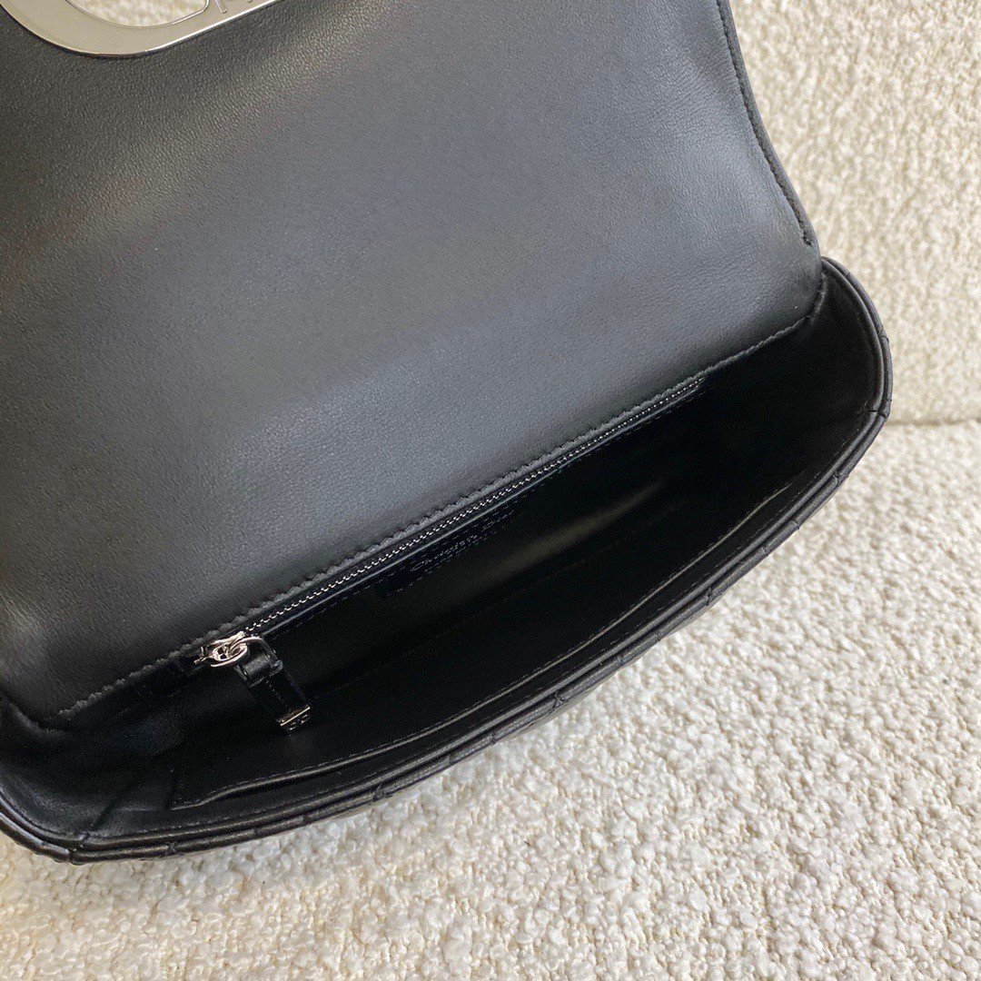 Dior Caro Small Bag In Noir Cannage Calfskin