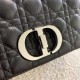 Dior Caro Small Bag In Noir Cannage Calfskin