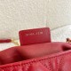 Dior Caro Small Bag In Red Cannage Calfskin