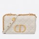 Dior Caro Small Bag In White Cannage Calfskin