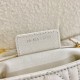 Dior Caro Small Bag In White Cannage Calfskin