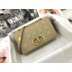 Dior Caro Medium Bag In Beige Cannage Calfskin