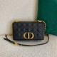 Dior Caro Medium Bag In Black Cannage Calfskin