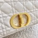 Dior Caro Medium Bag In White Cannage Calfskin