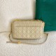 Dior Caro Large Bag In Beige Cannage Calfskin