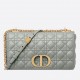 Dior Caro Large Bag In Grey Cannage Calfskin