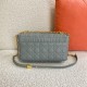 Dior Caro Large Bag In Grey Cannage Calfskin