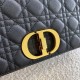 Dior Caro Large Bag In Black Cannage Calfskin