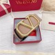 Valentino VLogo Reversible Belt 70mm in Beige and Black Calfskin