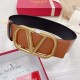 Valentino VLogo Reversible Belt 70mm in Brown and Black Calfskin