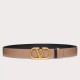 Valentino VLogo Reversible Belt 30mm in Beige and Black Calfskin