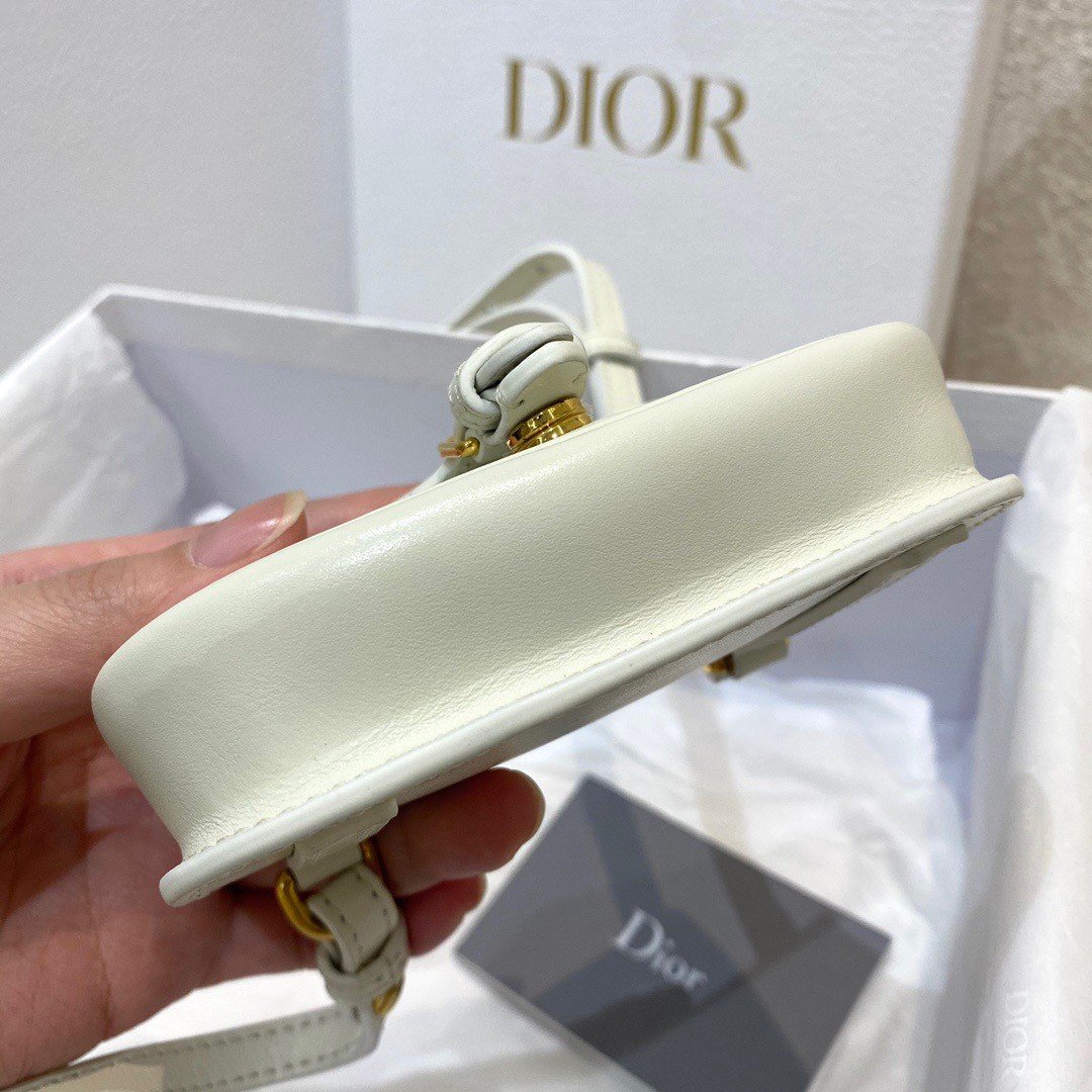 Dior Bobby Micro Bag In White Box Calfskin