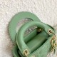 Dior Lady Dior Micro Bag In Mint Cannage Lambskin