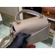 Chloe Small Tess Day Bag In Grey Grained Leather