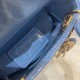 Dior Lady Dior Micro Bag In Blue Patent Cannage Calfskin