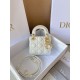 Dior Lady Dior Micro Bag In White Cannage Lambskin