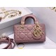 Dior Lady D-Joy Micro Bag In Peony Pink Cannage Lambskin