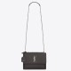 Saint Laurent Sunset Medium Chain Bag In Grey Calfskin