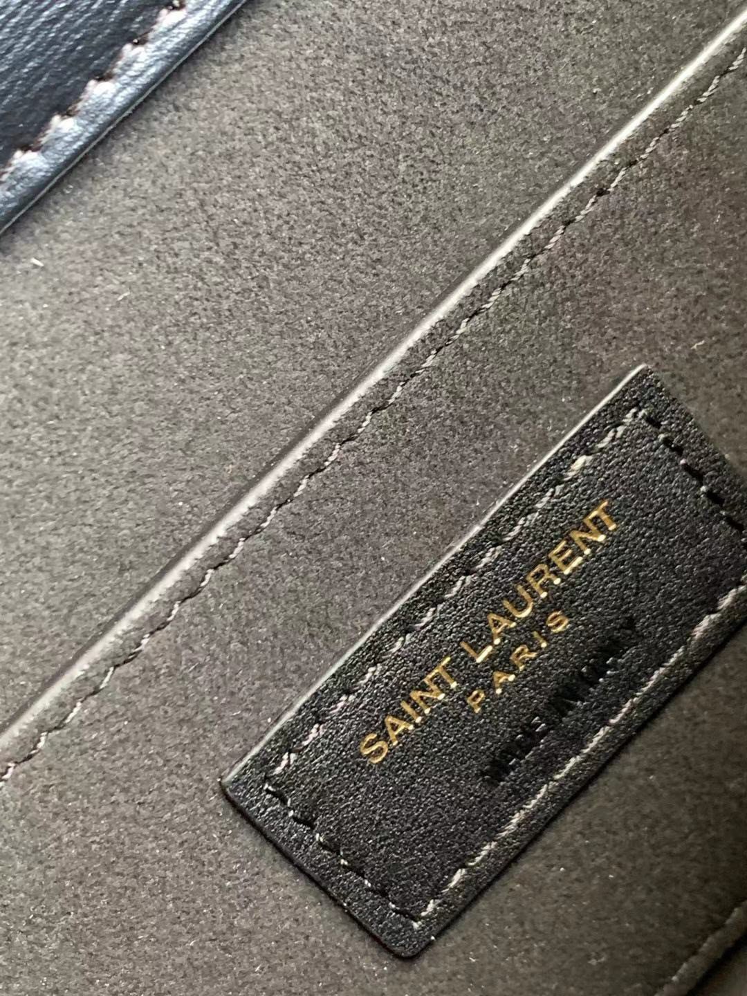 Saint Laurent Sunset Medium Chain Bag In Black Calfskin