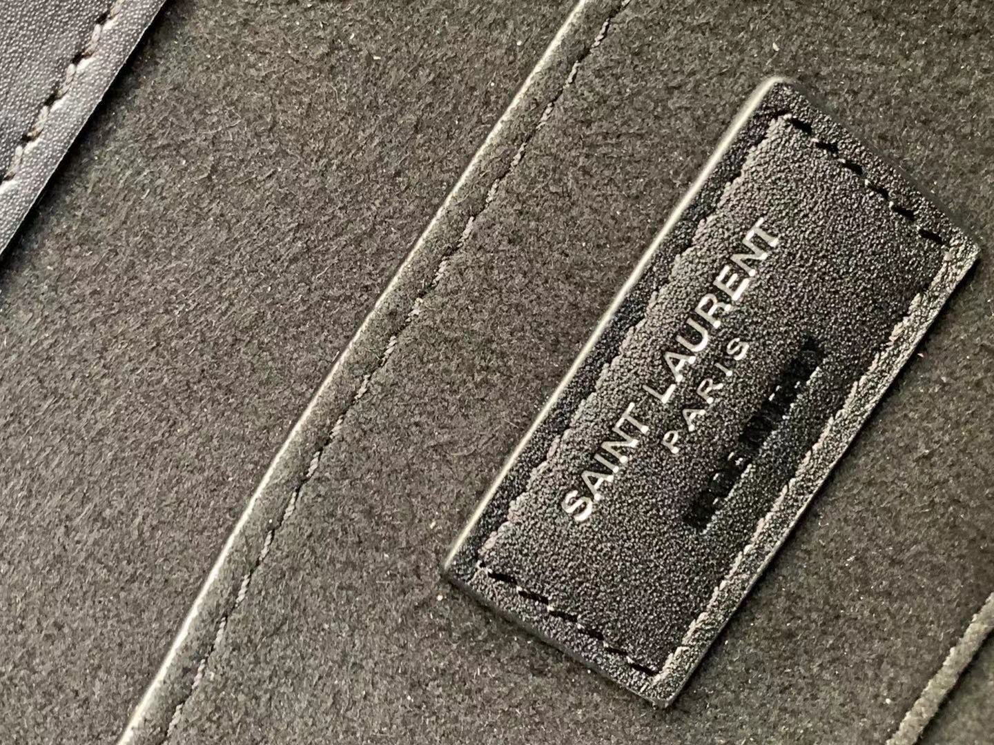 Saint Laurent Sunset Medium Chain Bag In Noir Calfskin