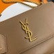 Saint Laurent Sunset Medium Chain Bag In Taupe Calfskin