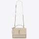 Saint Laurent Sunset Medium Top Handle Bag In White Calfskin