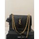 Saint Laurent Sunset Large Chain Bag In Black Crocodile-embossed Leather