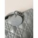 Dior Lady D-Joy Medium Bag In Grey Calfskin with Diamond Motif